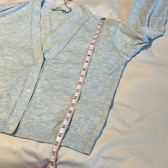NWT THAKOON Cropped Cardigan Heather Gray Large - Picture 7 of 8
